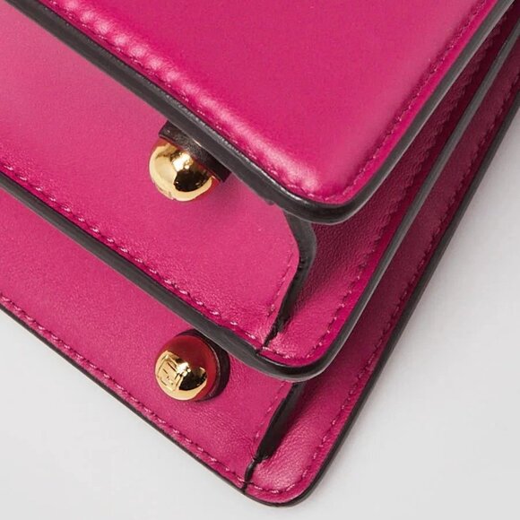 Fendi Pink Leather Petite Peekaboo Iseeu Satchel Bag 8BN335 - Picture 4 of 12